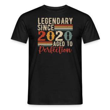 Legendär seit 2020. Geburtstagsgeschenk 2020 - Männer T-Shirt - Schwarz - Vorne - AI Model Male 178 light (178cm)