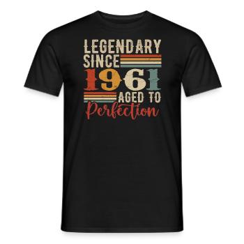 Légendaire Depuis 1961 Cadeau D'anniversaire 1961 - T-shirt homme - noir - Devant - AI Model Male 178 light (178cm)