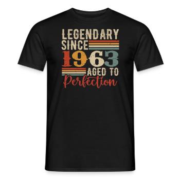 Légendaire Depuis 1963 Cadeau D'anniversaire 1963 - T-shirt homme - noir - Devant - AI Model Male 178 light (178cm)
