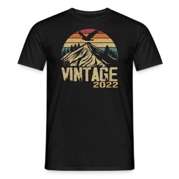 Vintage 2022 Cadeau Anniversaire 2022 Retro 2022 - T-shirt homme - noir - Devant - AI Model Male 178 light (178cm)