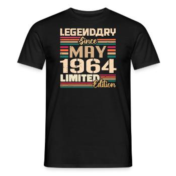 May 1964 May - Jubilee May 1964 - Men's T-Shirt - black - Front - AI Model Male 178 light (178cm)