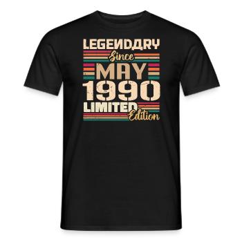 May 1990 May - Jubilee May 1990 - Men's T-Shirt - black - Front - AI Model Male 178 light (178cm)