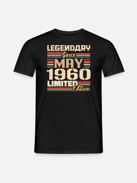 Mai 1960 Mai - Jubiläum Mai 1960 - T-shirt herr - svart