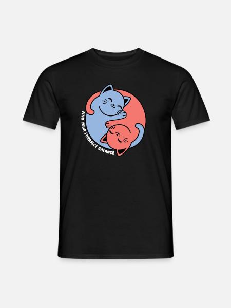 Finden Sie Ihre perfekte Balance - Mænd T-shirt - sort
