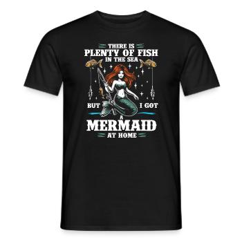 Sirène à la maison - T-shirt homme - noir - Devant - AI Model Male 178 light (178cm)