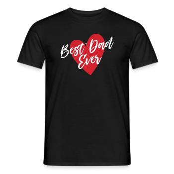 Bestes Papa-Herz aller Zeiten - Männer T-Shirt - Schwarz - Vorne - AI Model Male 178 light (178cm)