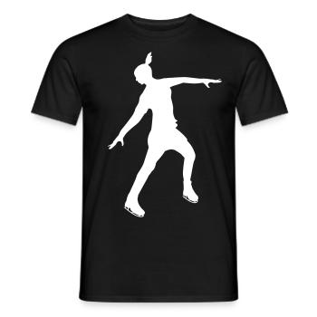 Grace sur la glace : le patinage artistique à la perfection - T-shirt homme - noir - Devant - AI Model Male 178 light (178cm)