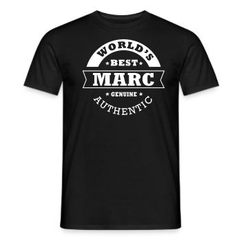 Marc world s best cadeau marc - T-shirt homme - noir - Devant - AI Model Male 178 light (178cm)