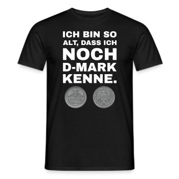 D-Mark Zeiten - Ich war dabei - Männer T-Shirt - Schwarz - Vorne - AI Model Male 178 light (178cm)