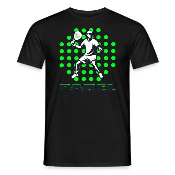 Padel - Männer T-Shirt - Schwarz - Vorne - AI Model Male 178 light (178cm)