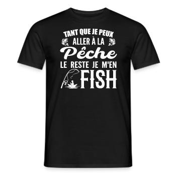If I Can Go Fishing The Rest I Fish - Men's T-Shirt - black - Front - AI Model Male 178 light (178cm)