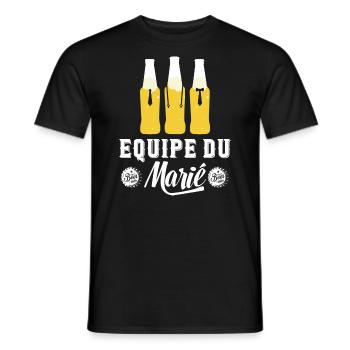 Bachelor Party Bachelorette Party - Team of the Groom - Men's T-Shirt - black - Front - AI Model Male 178 light (178cm)