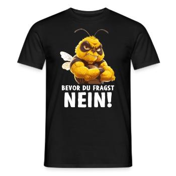 Biene Bienen Honigbienen Bevor du fragst Nein - Männer T-Shirt - Schwarz - Vorne - AI Model Male 178 light (178cm)