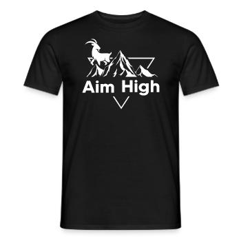 bergwandern ferrata kraxeln alpin berg klettern - Männer T-Shirt - Schwarz - Vorne - AI Model Male 178 light (178cm)