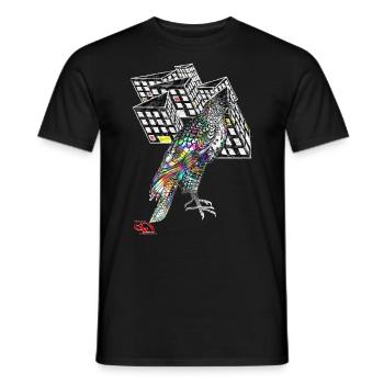 Designer T-Shirt ORIGINAL PAUKNER GRNA - Männer T-Shirt - Schwarz - Vorne - AI Model Male 178 light (178cm)