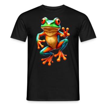 Ästhetischer Frosch Frösche für einen Frosch - Männer T-Shirt - Schwarz - Vorne - AI Model Male 178 light (178cm)