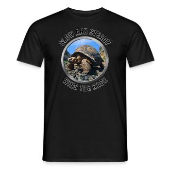 Slow and Steady - Men's T-Shirt - black - Front - AI Model Male 178 light (178cm)