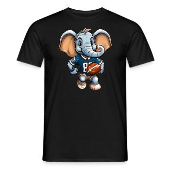 Elephant Rugby / Joueur de rugby Elephant - T-shirt homme - noir - Devant - AI Model Male 178 light (178cm)