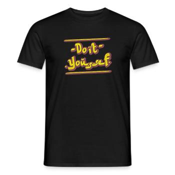 DO IT YOUSSEF ! (DIY) - T-shirt homme - noir - Devant - AI Model Male 178 light (178cm)