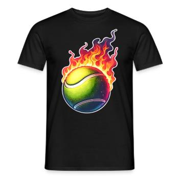 tennis - T-skjorte herre - svart - Foran - AI Model Male 178 light (178cm)