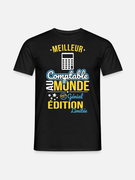 Meilleur Comptable au monde - 100% génial - T-shirt homme - noir