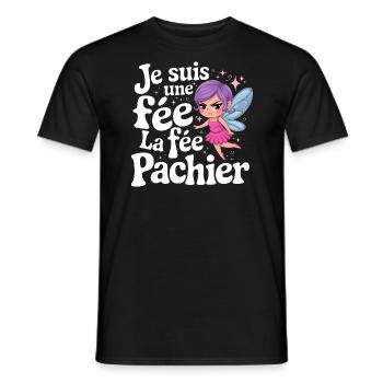 Je Suis Une Fée Pachier Femme Humour - T-shirt homme - noir - Devant - AI Model Male 178 light (178cm)