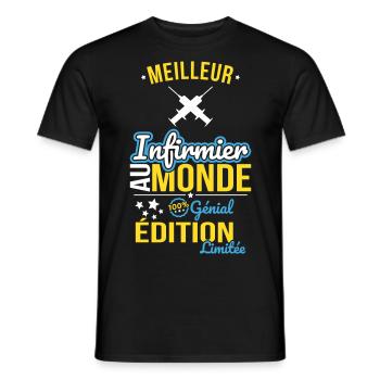 Die beste Krankenschwester der Welt - 100% großartig - Männer T-Shirt - Schwarz - Vorne - AI Model Male 178 light (178cm)