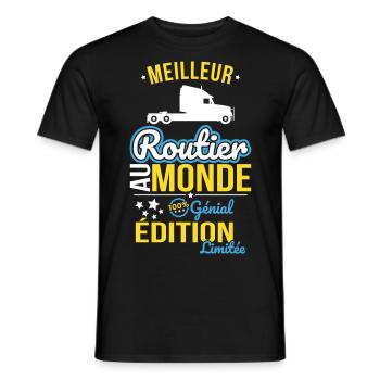 World's Best Truck Driver - 100% Awesome - Men's T-Shirt - black - Front - AI Model Male 178 light (178cm)