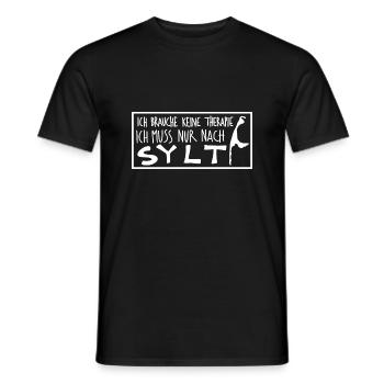 Sylt - Männer T-Shirt - Schwarz - Vorne - AI Model Male 178 light (178cm)