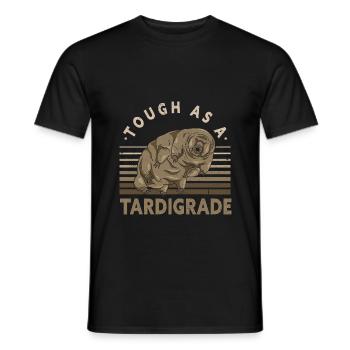 Tough As A Tardigrade Microbiologist - Men's T-Shirt - black - Front - AI Model Male 178 light (178cm)