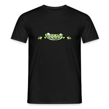verstecken rahmen text schreiben mauer wand meme g - Männer T-Shirt - Schwarz - Vorne - AI Model Male 178 light (178cm)