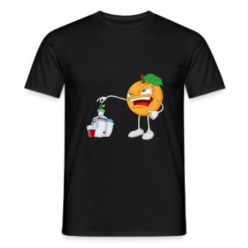 Oranges (which) squeeze out - Men's T-Shirt - black - Front - AI Model Male 178 light (178cm)