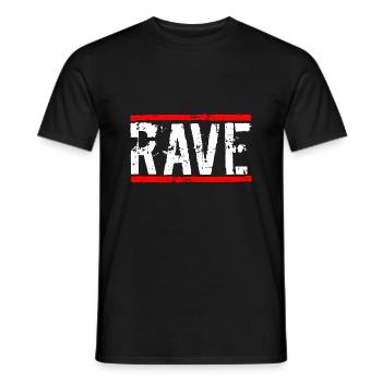 Rave techno - T-shirt homme - noir - Devant - AI Model Male 178 light (178cm)