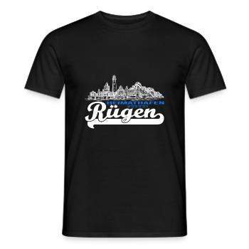 Heimathafen Rügen - Männer T-Shirt - Schwarz - Vorne - AI Model Male 178 light (178cm)