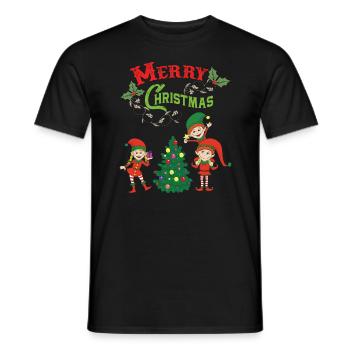 Noël Elf Elf Noël Noël Noël - T-shirt homme - noir - Devant - AI Model Male 178 light (178cm)