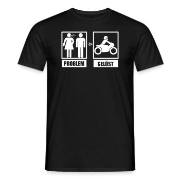 Problem solved motorcycle - Men's T-Shirt - black - Front - AI Model Male 178 light (178cm)
