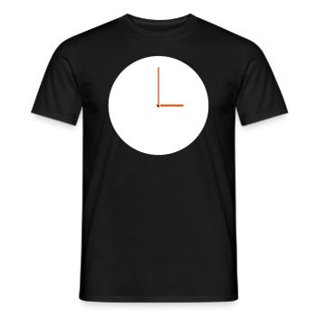 Uhr - Männer T-Shirt - Schwarz - Vorne - AI Model Male 178 light (178cm)