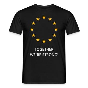 European Union – Together We're Strong! (Europa) - Männer T-Shirt - Schwarz - Vorne - AI Model Male 178 light (178cm)