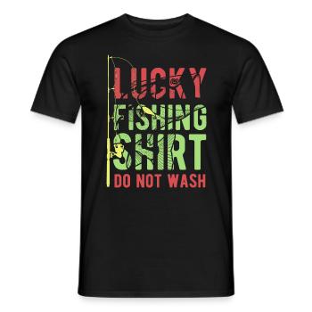 Fischer mein glückliches Angel-T-Shirt - Männer T-Shirt - Schwarz - Vorne - AI Model Male 178 light (178cm)