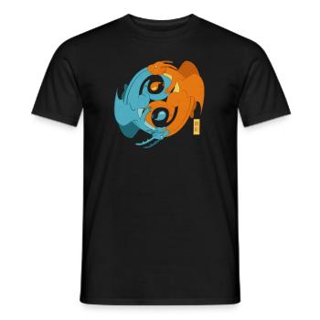 Yin und Yang Essig Symbol - Männer T-Shirt - Schwarz - Vorne - AI Model Male 178 light (178cm)