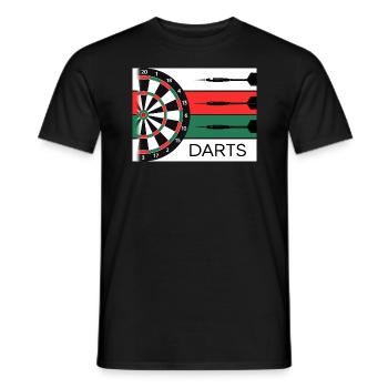 Fléchettes joueurs fléchettes jeu de fléchettes - T-shirt homme - noir - Devant - AI Model Male 178 light (178cm)