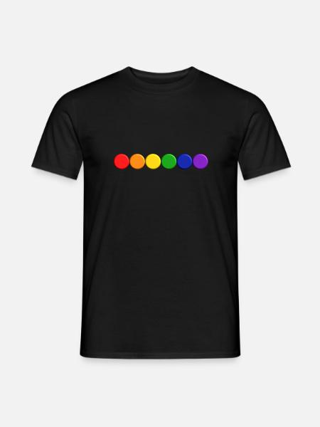 LGBT Dots 3D - Männer T-Shirt - Schwarz