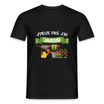 Le Jardin - T-shirt homme - noir - Devant - AI Model Male 178 light (178cm)