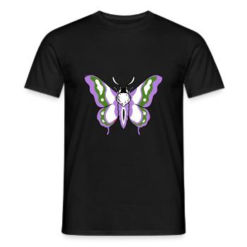 Genderqueer Pride Moth - T-shirt homme - noir - Devant - AI Model Male 178 light (178cm)