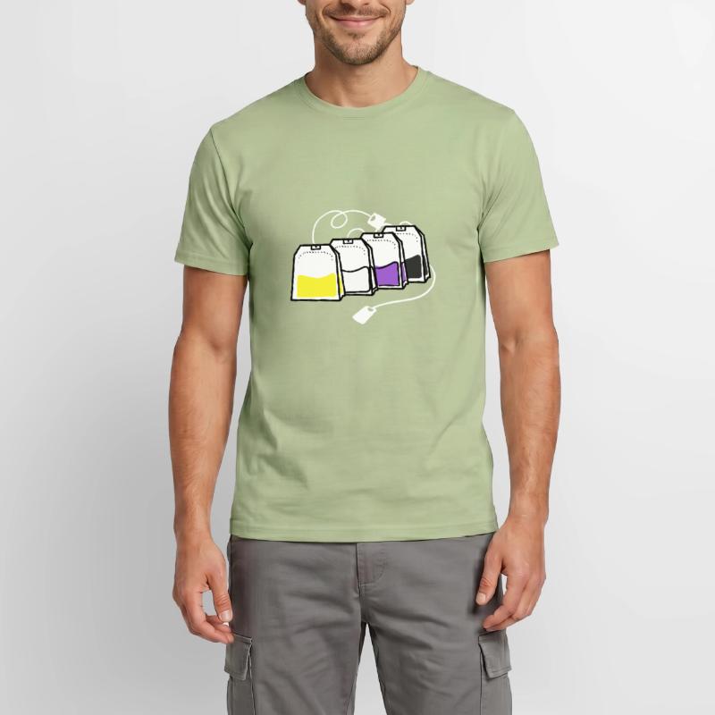 Nonbinary Pride Teebeutel Nonbinary Pride Männer T-Shirt