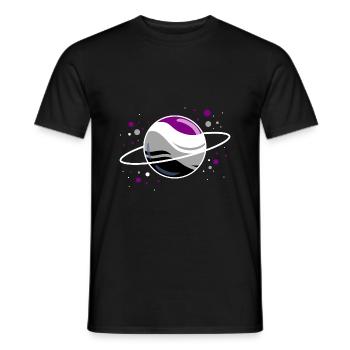 Asexueller Planet im Weltraum Ace Pride - Männer T-Shirt - Schwarz - Vorne - AI Model Male 178 light (178cm)