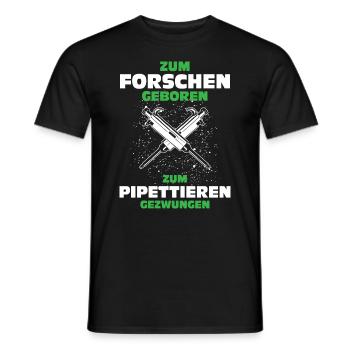 Mikrobiologie/Mikrobiologe/Biologie/Pipette - Männer T-Shirt - Schwarz - Vorne - AI Model Male 178 light (178cm)