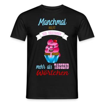 Törtchen. - Männer T-Shirt - Schwarz - Vorne - AI Model Male 178 light (178cm)