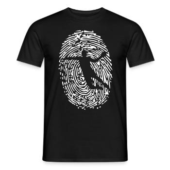 Handball d'empreintes digitales - T-shirt homme - noir - Devant - AI Model Male 178 light (178cm)