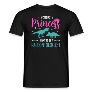 Dinosaur Dino Princess Paleontologist - Men's T-Shirt - black - Front - AI Model Male 178 light (178cm)